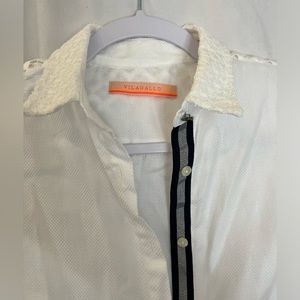 VILAGALLO White Blouse with Star Button